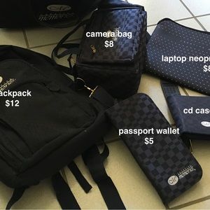 Traveling gear in good condition. CM logo